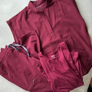 Perfect condition figs maroon scrubs